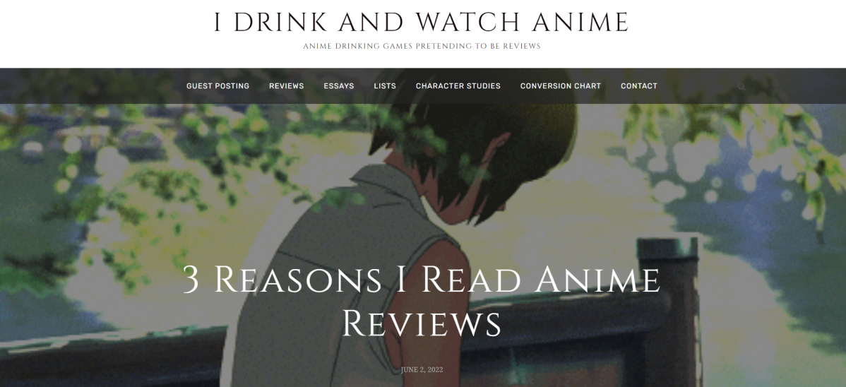 Character Studies and Drunken Anime - I drink and watch anime